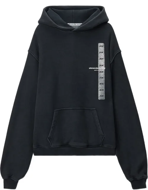 Graphic-print Pouch-pocket Hoodie
