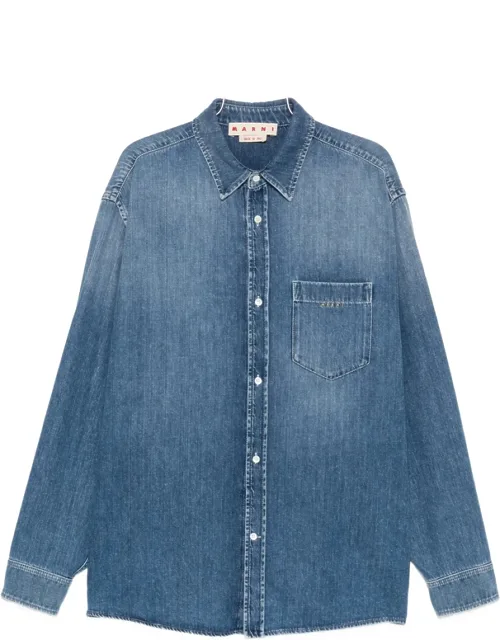 Logo-embroidered Chest-pocket Shirt Jacket