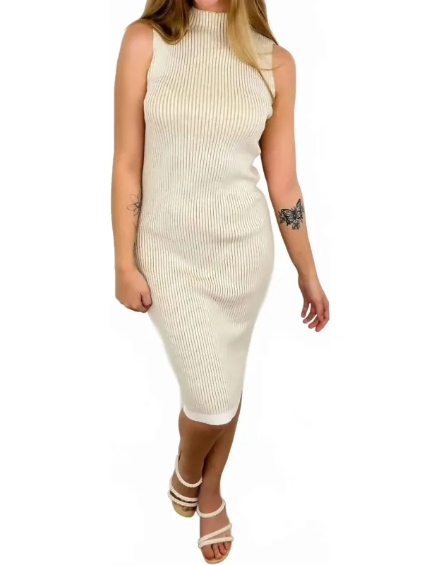 Ribbed Midi Dress