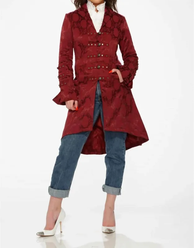 Brocade Long Sleeve Coat