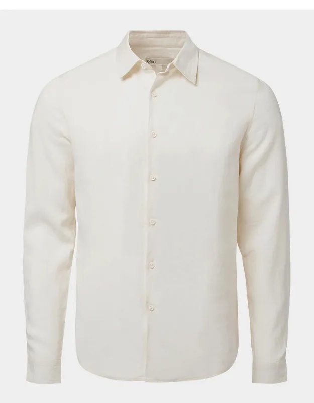 Linen And Viscose Button-down Shirt