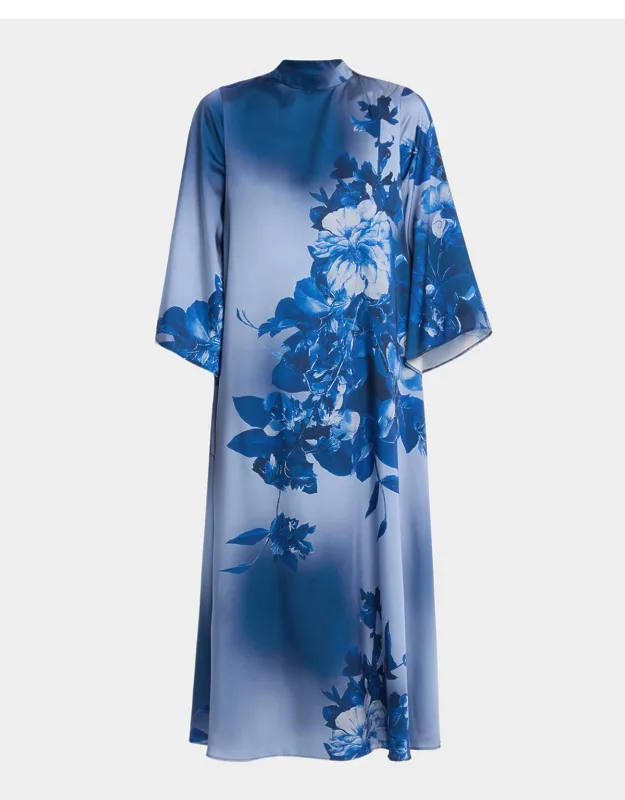 Floral-print Twill Midi Dress