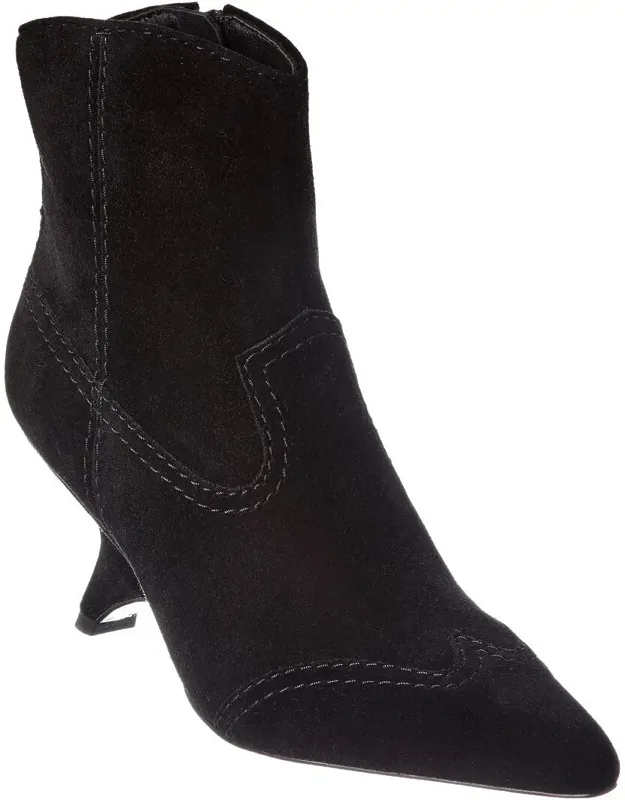 Shadow Suede Western Booties