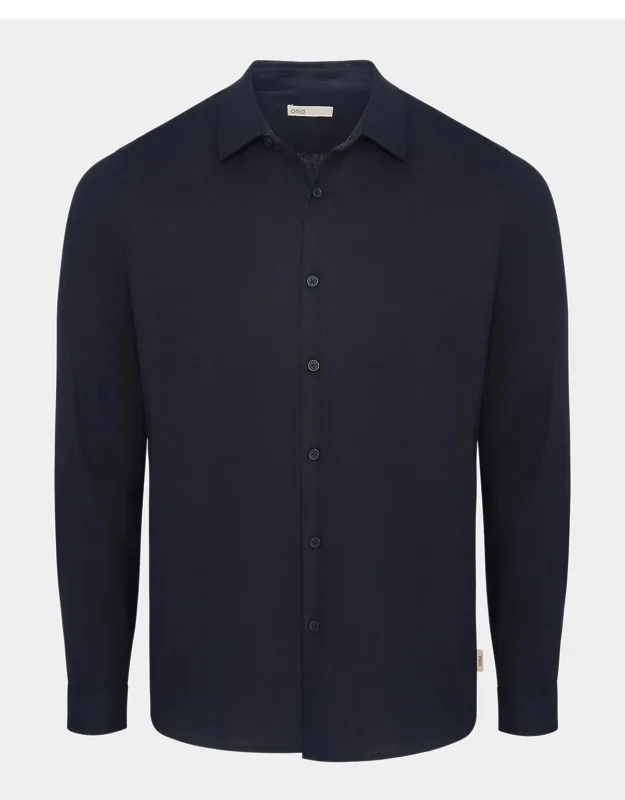 Stretch Linen Button-down Shirt