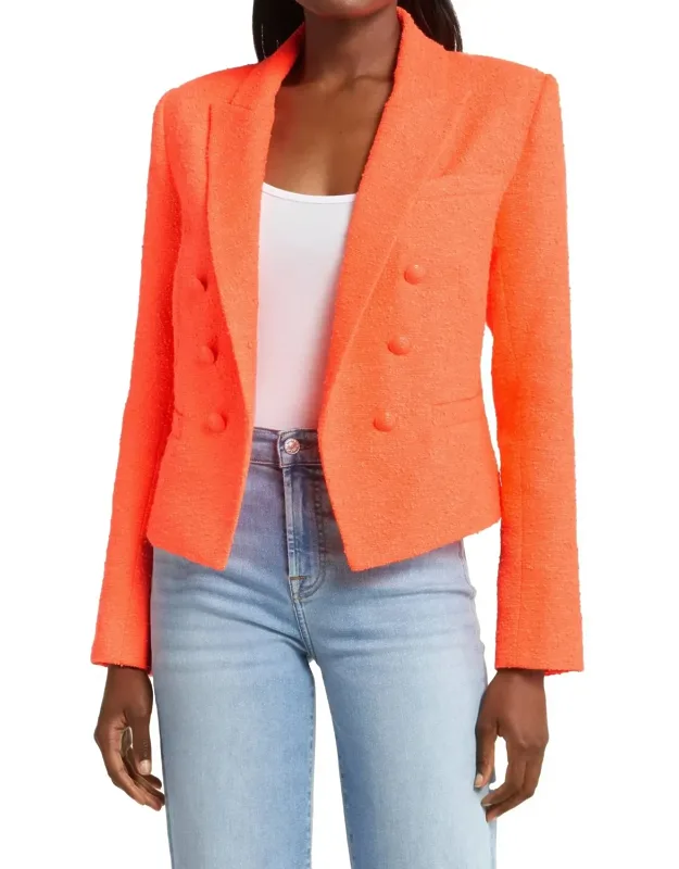 Pre-loved Double Breasted Tweed Cropped Blazer