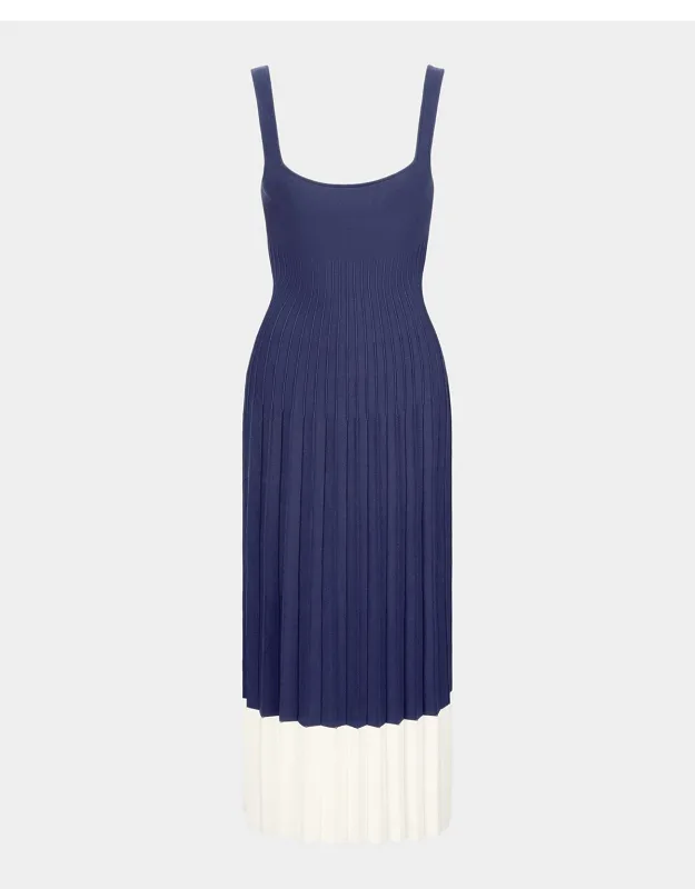 Pleated Midi Dress