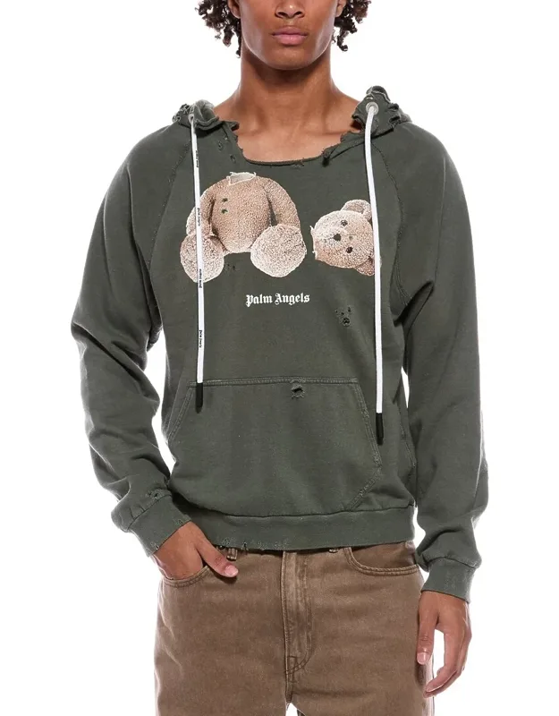 Bear Ripped Slim Fit Hoodie