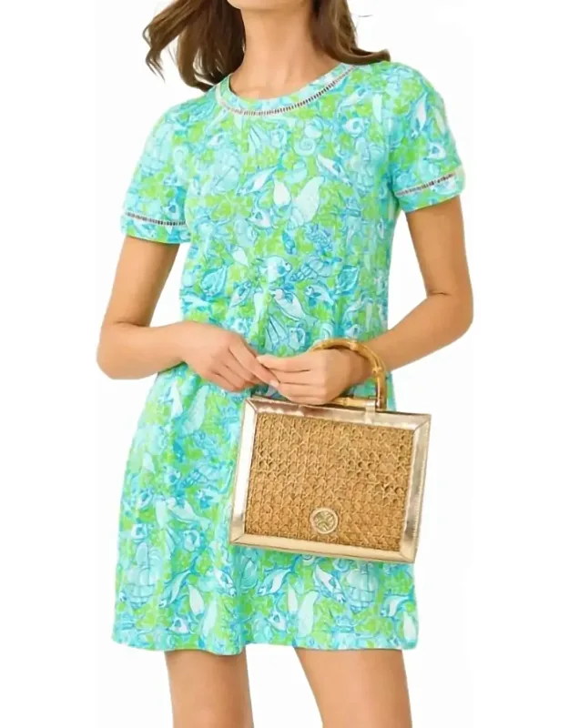 Cody Short Sleeve Dress In Day Dream Blue Throw Me A Line
