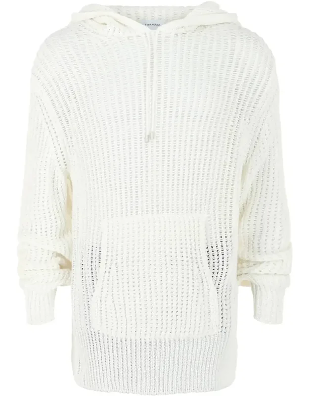 Crochet Drop-sleeve Hoodie