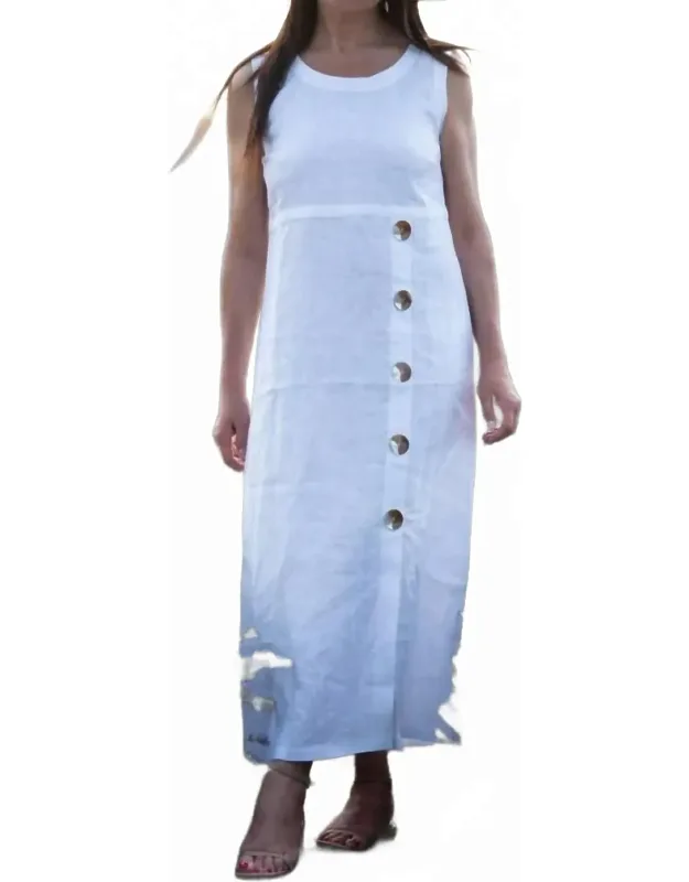 Sleeveless Long Linen Dress
