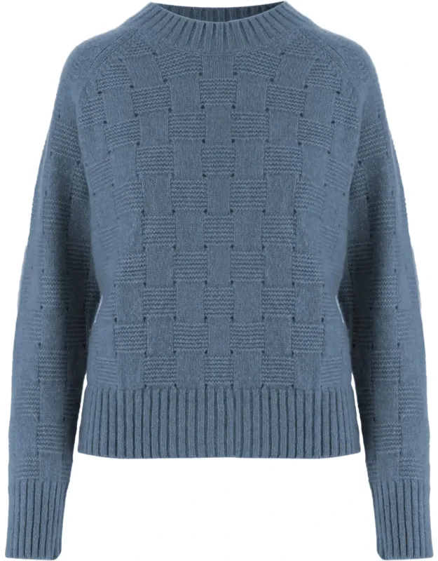Basketweave Knit Sweater