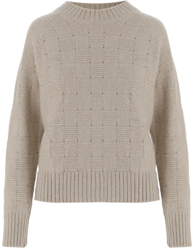 Checkerboard Knit Sweater