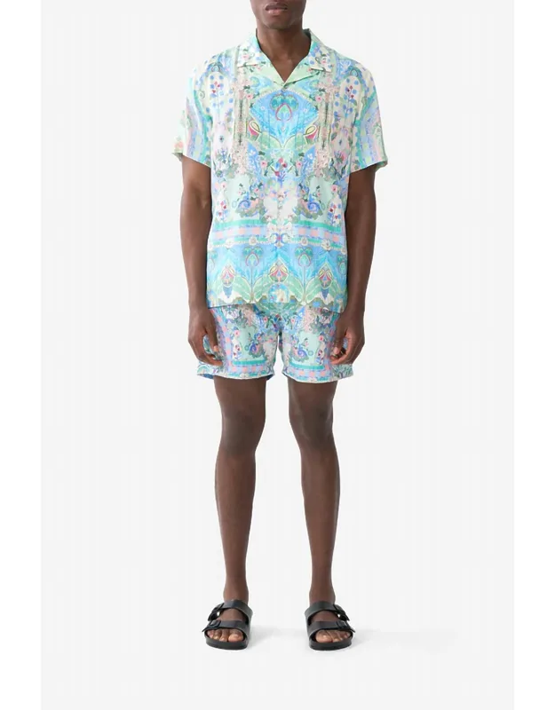 Short Sleeve Camp Collared Shirt