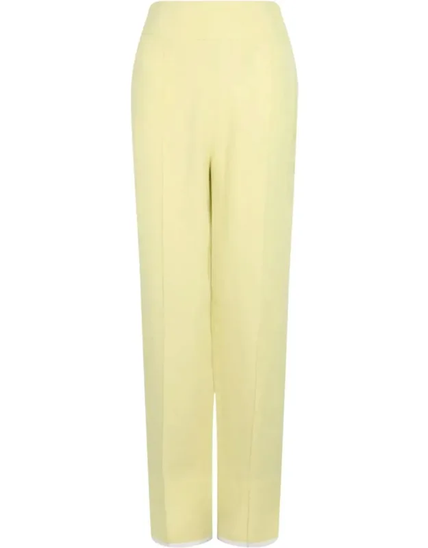 Contrast-piping Tailored Pants