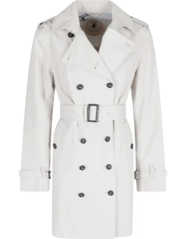 Audrey Double-breasted Lapels Polyester Trench Coat