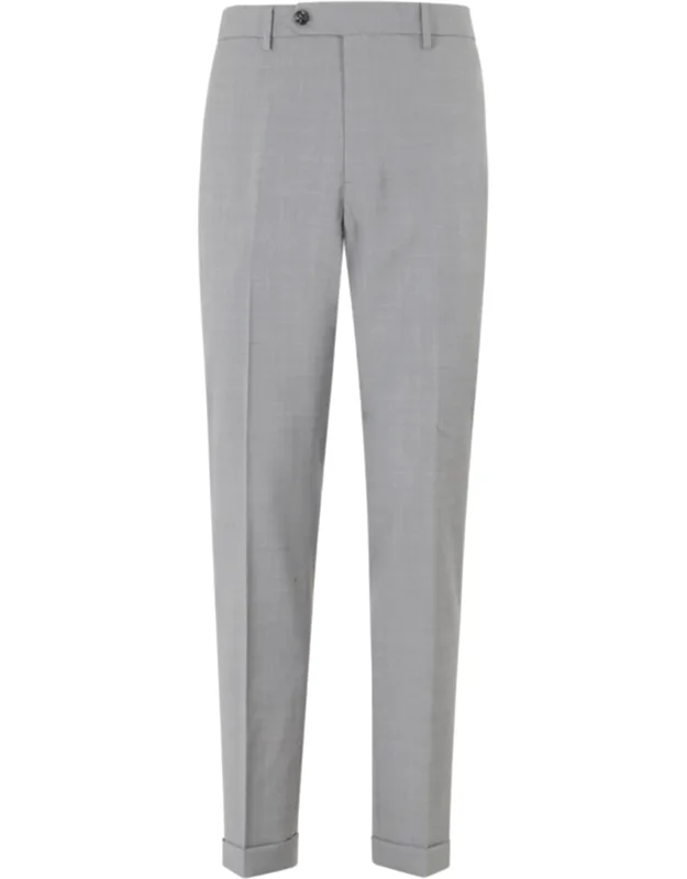 Retro Darts Turn-up Wool-blend Trousers