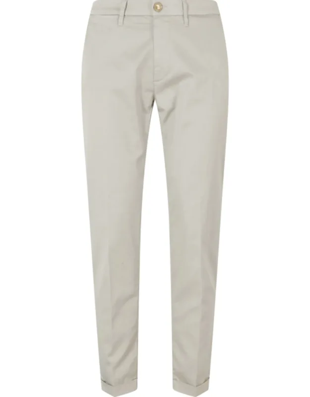 Cotton-blend Darts Turn-up Chino Pants