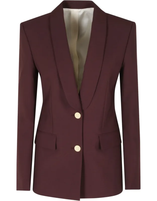 Tropical Wool Gold Button Viscose-blend Blazer
