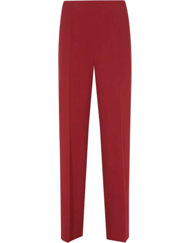 Cady Stretch Back Pockets Viscose Straight-leg Trousers