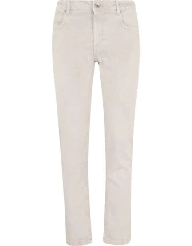 Five-pocket Straight-leg Cotton Jeans