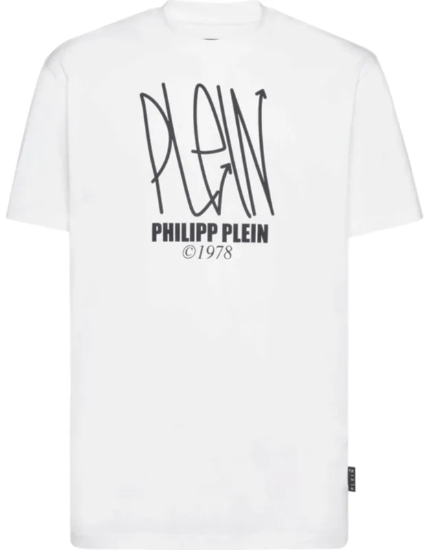 T-shirt Round Neck Ss With Rib Knit Neckline And Two Needle Stitching