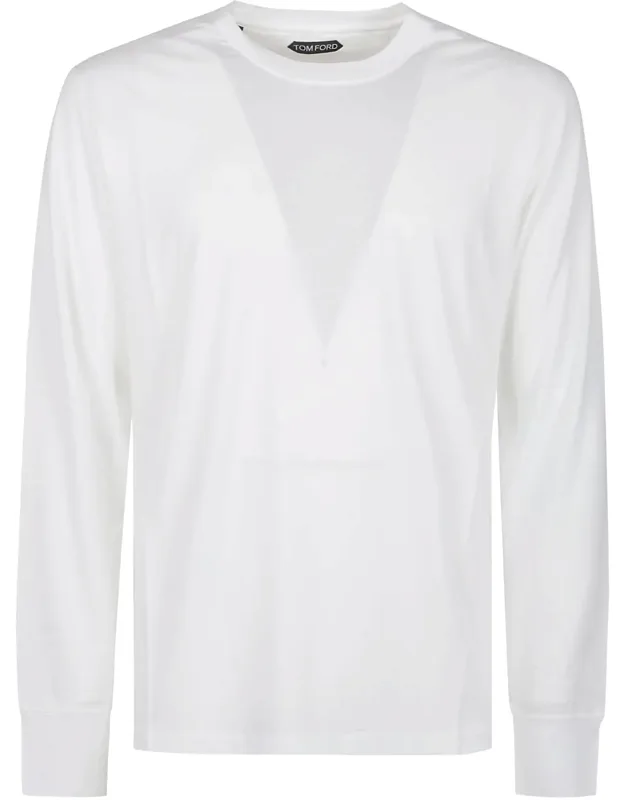 Long-sleeve Lyocell-blend T-shirt
