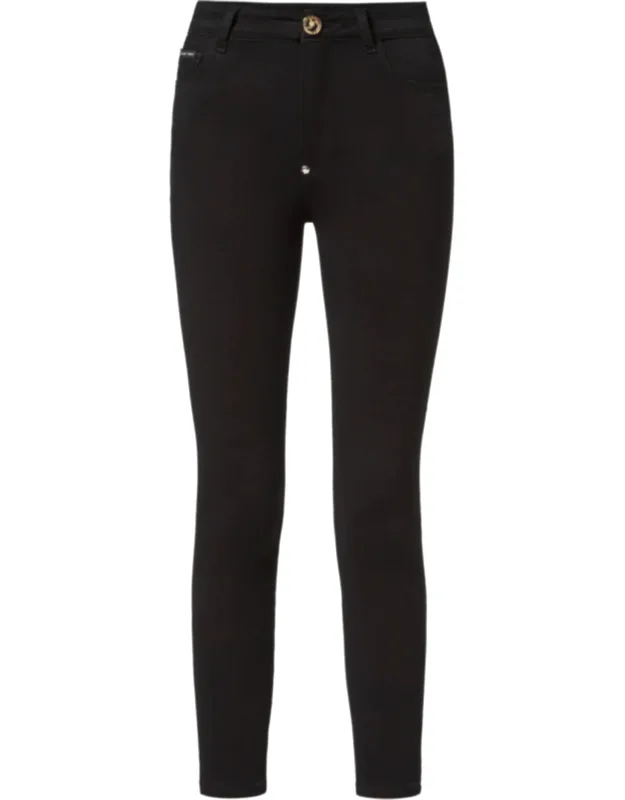 Skinny Trousers With Skull Design