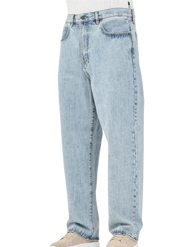Vintage-wash Cotton Straight-leg Jeans