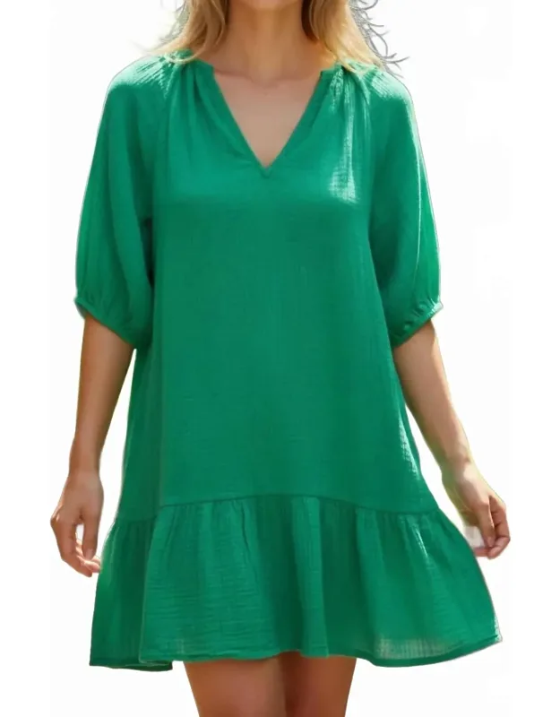 V Neck Mini Sundress