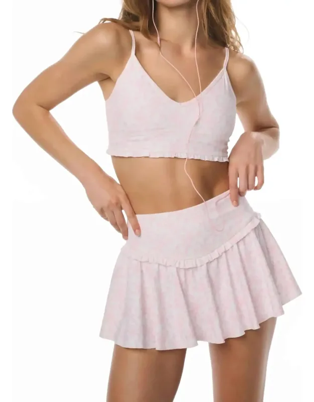 Erza Bow Print Active Bra
