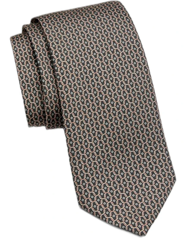 Geometric Silk Tie