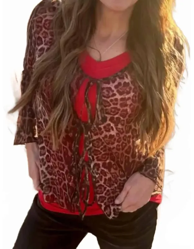 Range And Roar Tie Cardigan