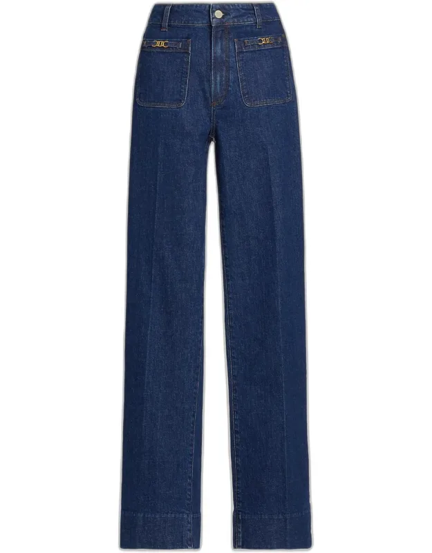 Stretch Cotton Straight-leg Jeans