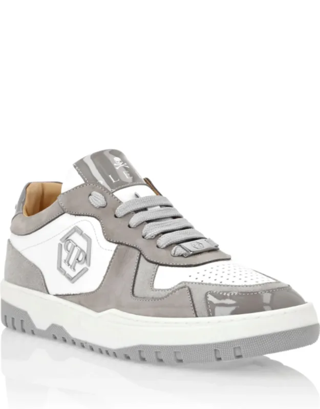 Mix Leather Lo-top Sneakers