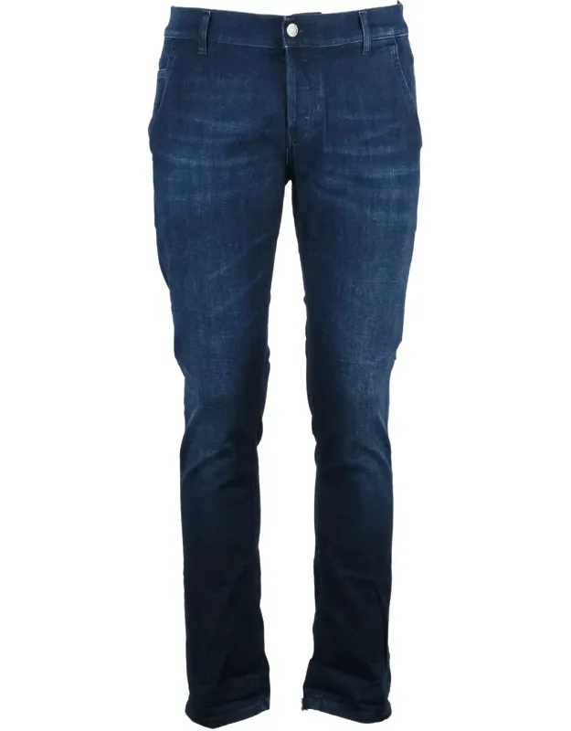 Deep Blue Skinny-leg Stretch Jeans