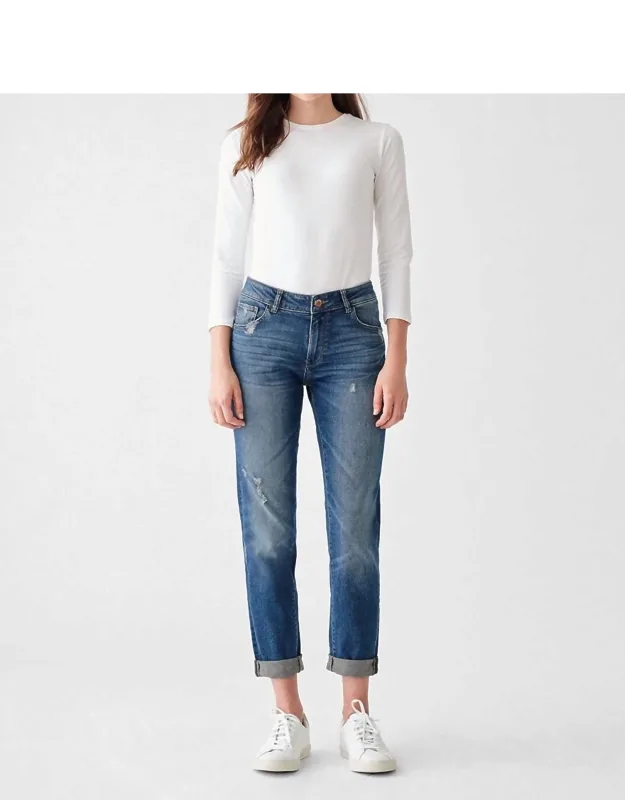 Riley Boyfriend Straight Jeans