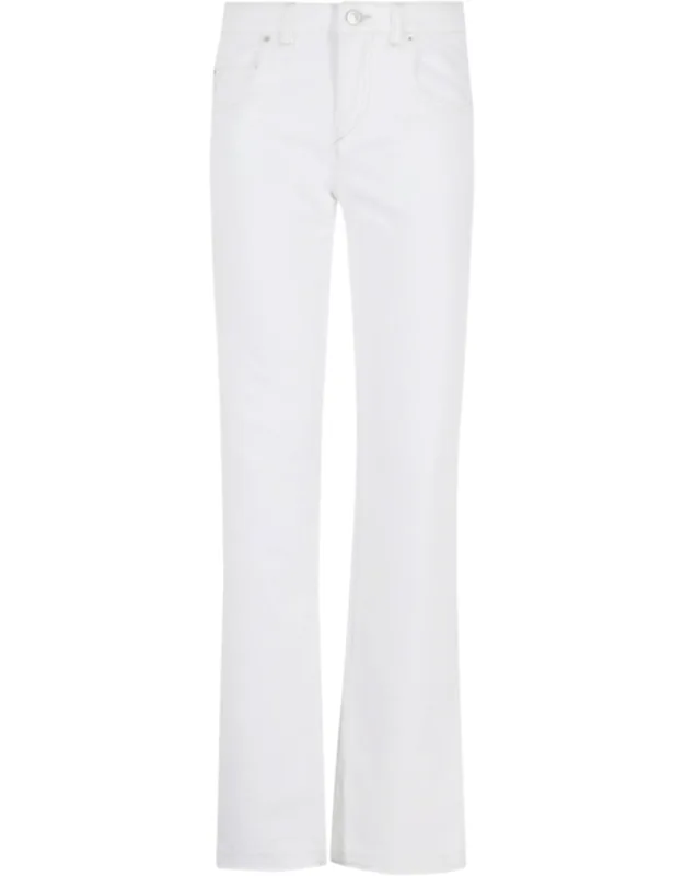 Denala Gz Belt-loops Flared Cotton Jeans
