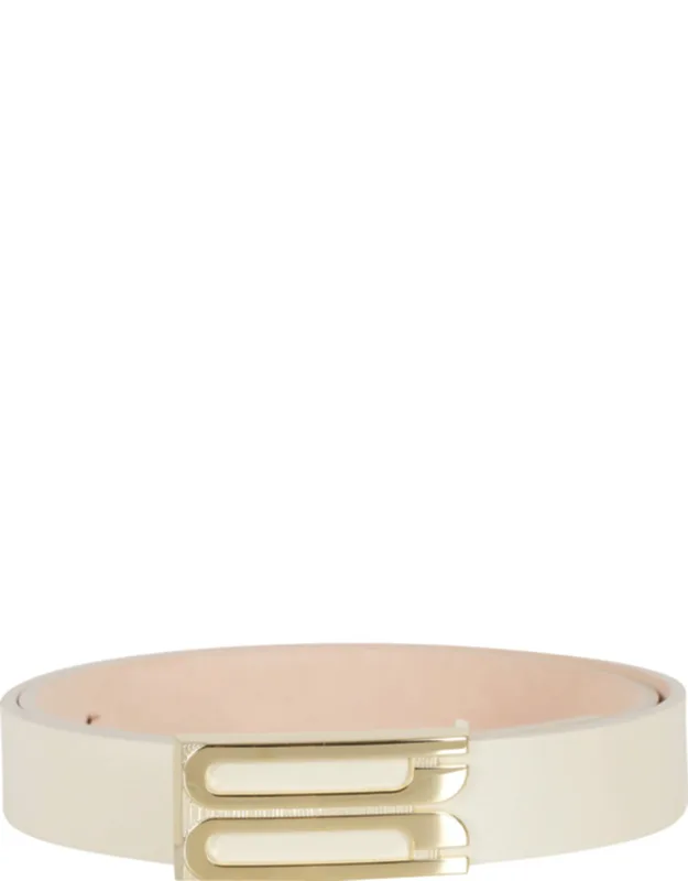 Regular Frame Gold-plated Buckle Leather Belt