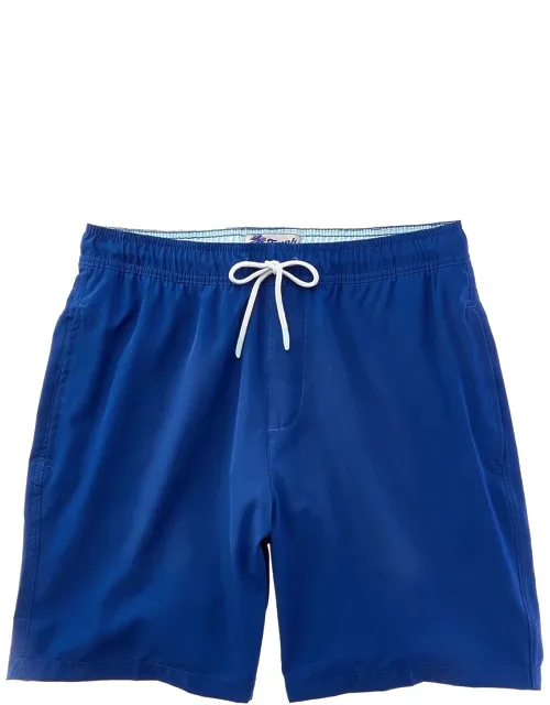 Comfort Lined Swim Short With Elasticized Waist And Three Pocket Design
