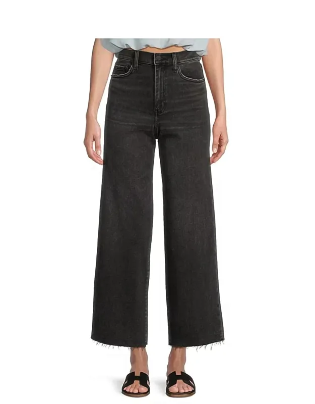 High Rise Wide Ankle Length Jeans