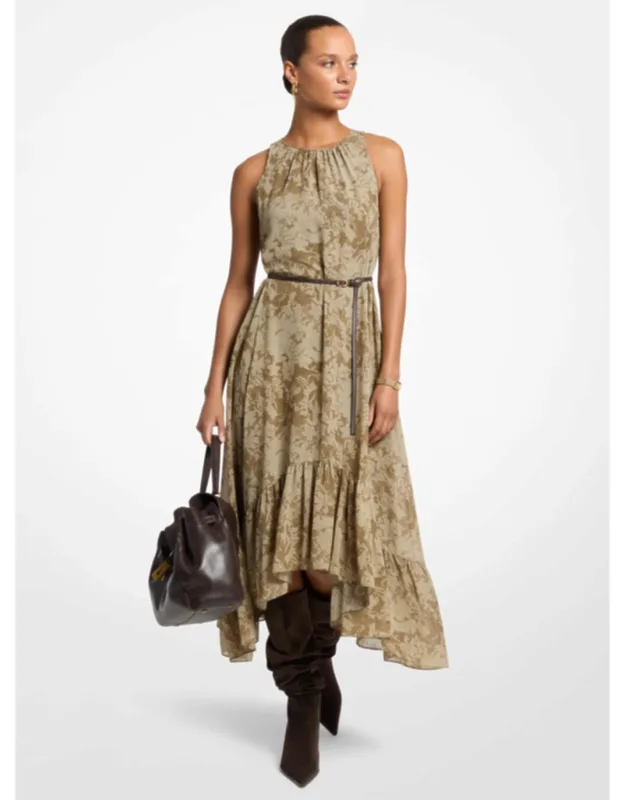 Floral Georgette High-low Dress