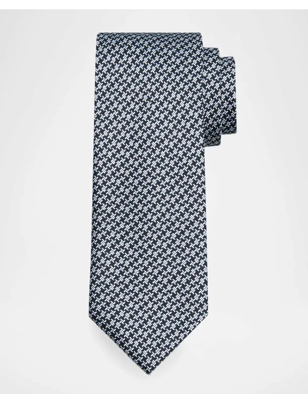 Micro Print Silk Tie