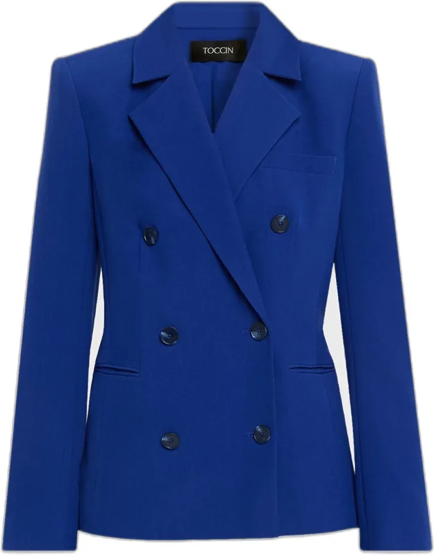 Jazmin Blazer With Notched Lapels And Padded Shoulders