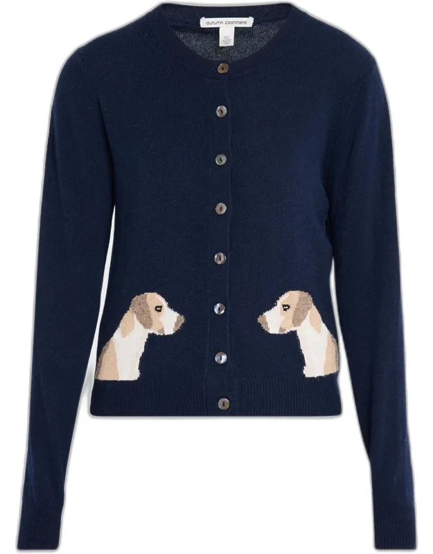 Dog Intarsia Cardigan