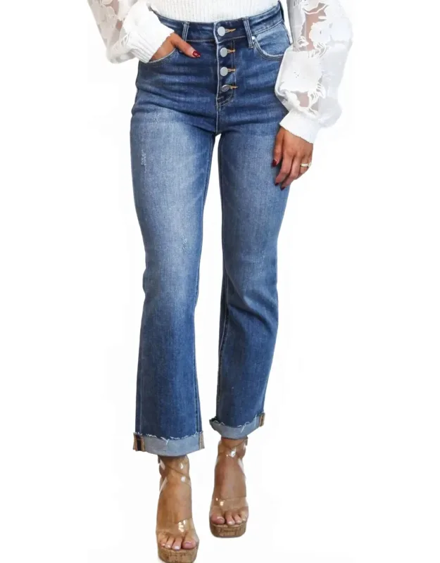 High Waisted Straight Leg Jeans