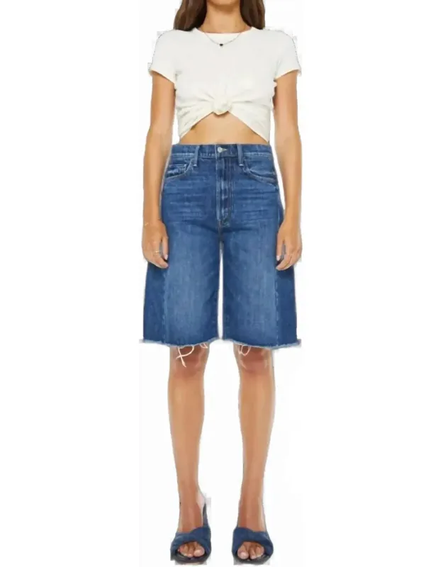 The Half Pipe Bermuda Fray Denim Shorts