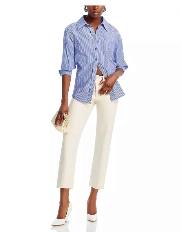 Crop Wide Leg Coated Jeans