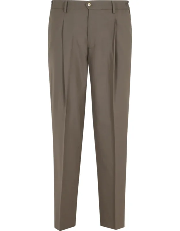 Mud Easy Darts Front Belt Loops Wool-blend Straight-leg Pants