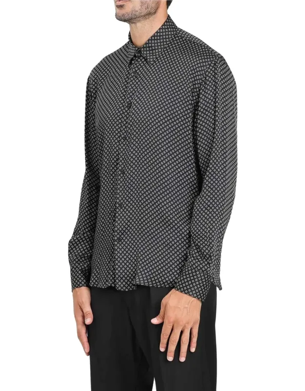 Geometric Pattern Viscose Shirt
