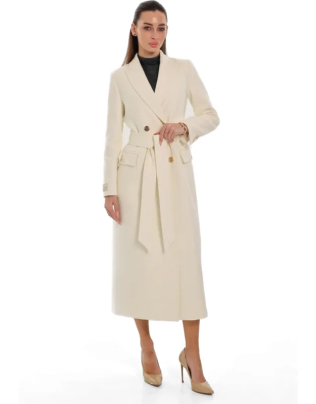 Longline Cashmere Wool Blend Coat
